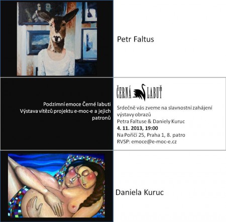Pozvánka na vernisáž Petra Faltuse a Daniely Kuruc